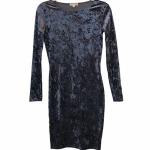 GB Gianni Bini | Dusty Blue Crushed Velvet Dress